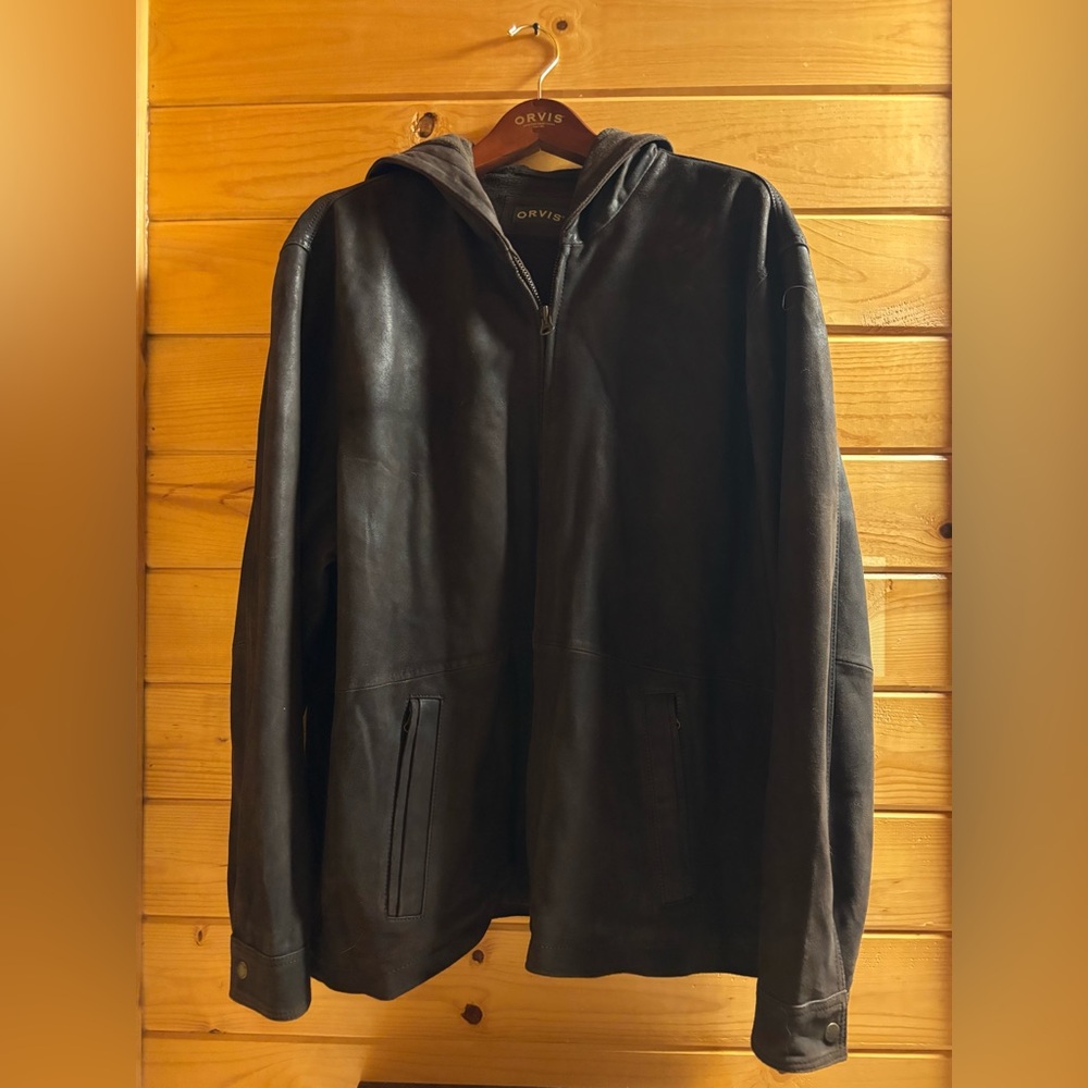 Orvis men’s leather jacket size XXL